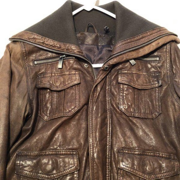 Brown Mendocino leather jacket - Picture 1 of 2